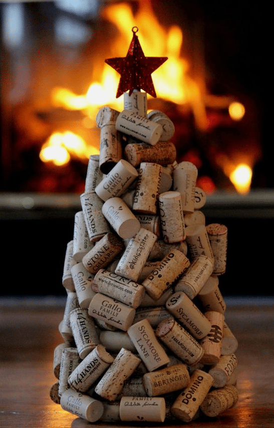 wine cork pyramid