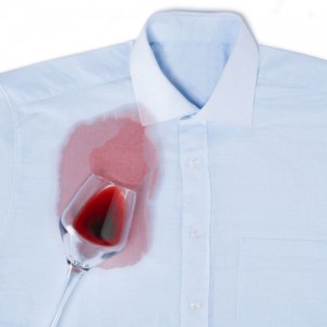 red wine stain on a shirt