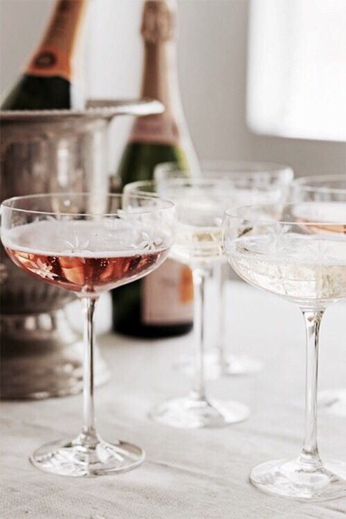champagne in glasses