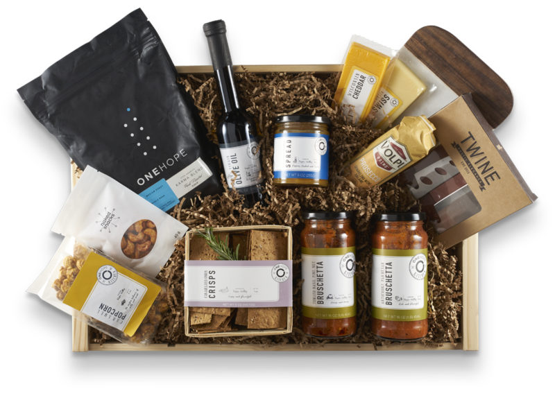 onehope wine cheese party gift crate