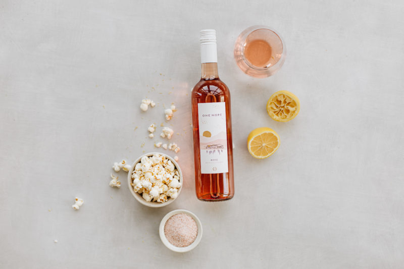 Wine and popcorn pairings with ONEHOPE