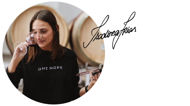 Isadora Frias, Winemaker at ONEHOPE Wine headshot and signature